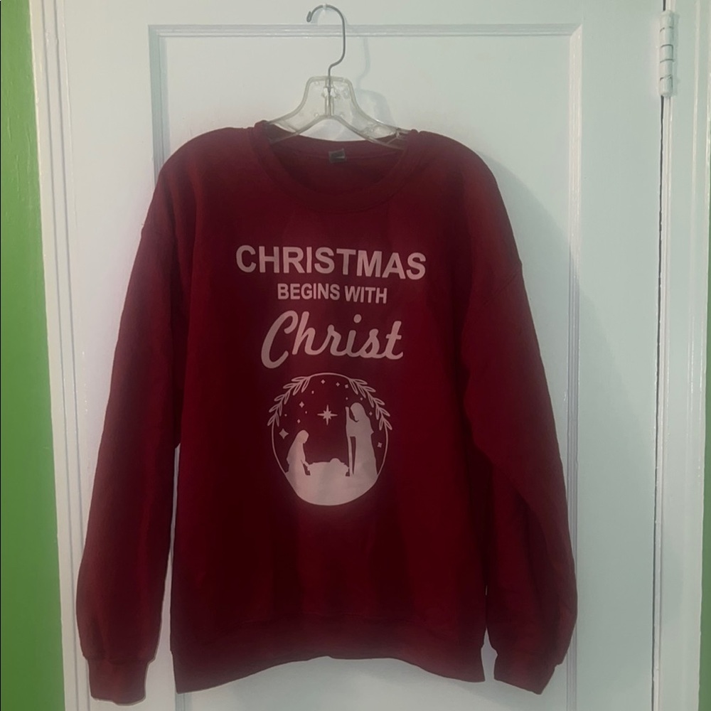 Gildan Red Crewneck Christmas Sweater